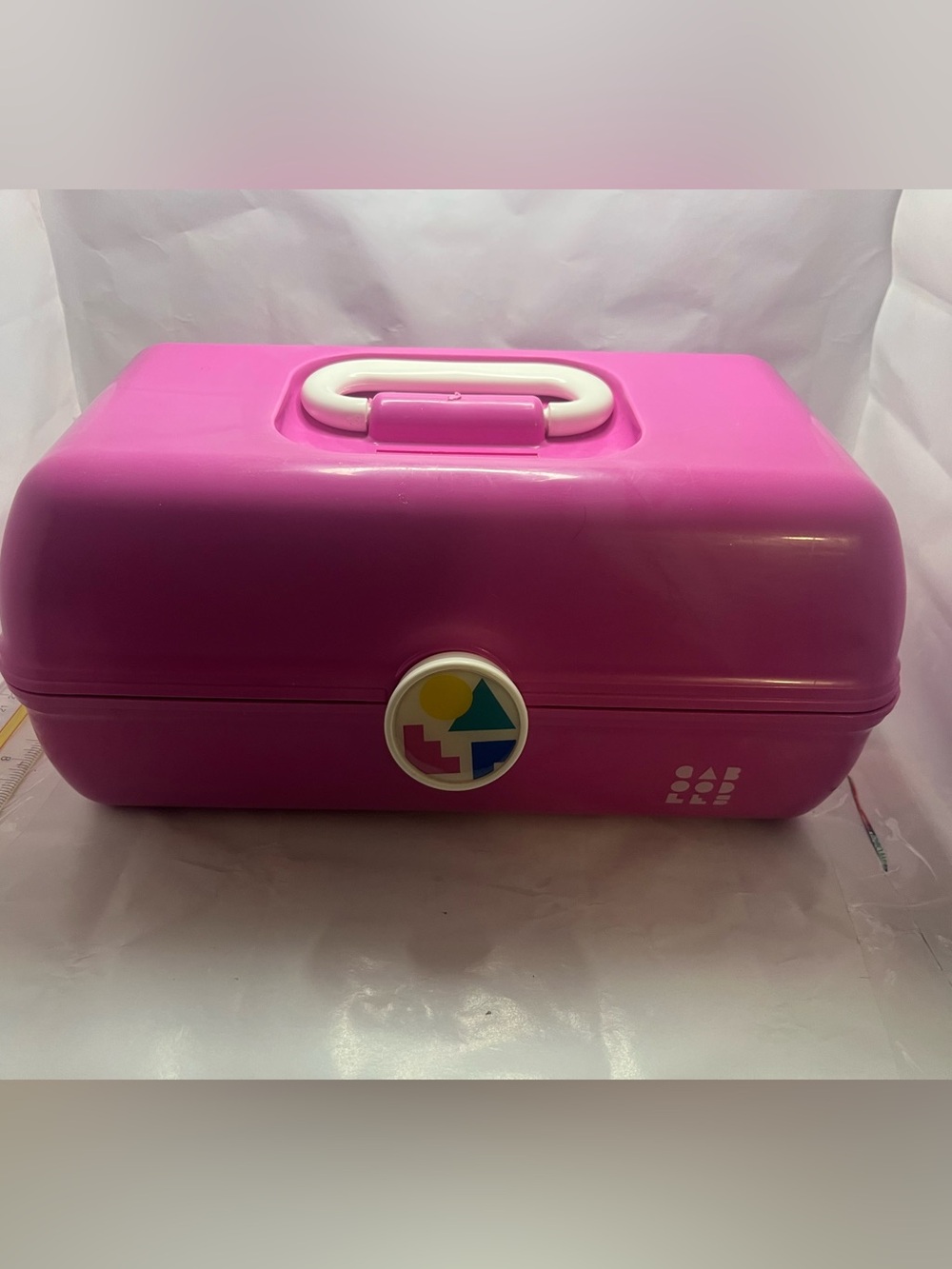 Vintage authentic made in USA Caboodles pink makeup storage case